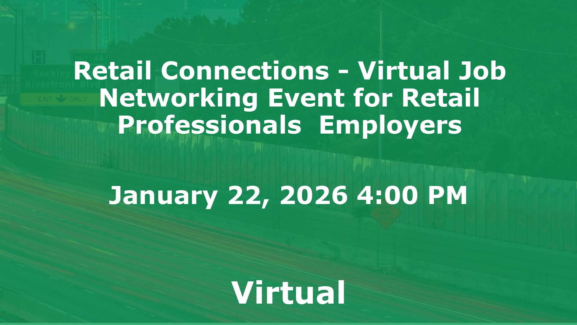 Retail Connections - Virtual Job  Networking Event for Retail Professionals  Employers event image